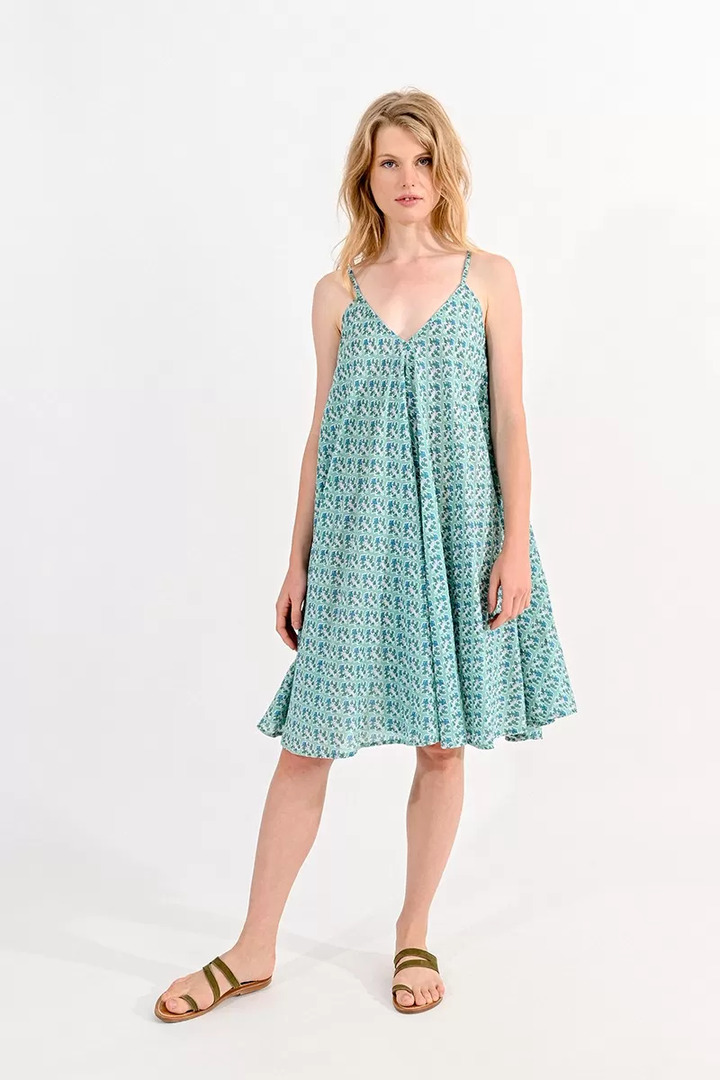 LOOSE FITTING DRESS GREEN PARVA