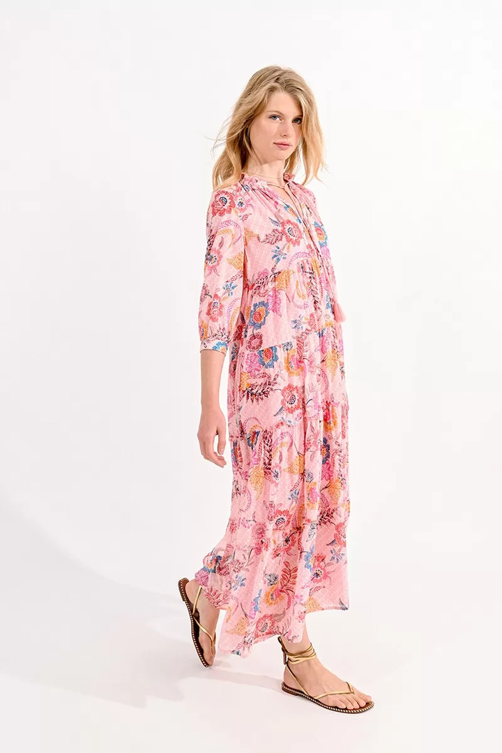 OVERSIZED PRINTED COTTON DRESS PINK ALBA