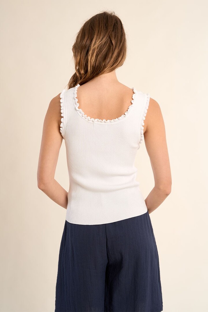 Ribbed tank top Off White