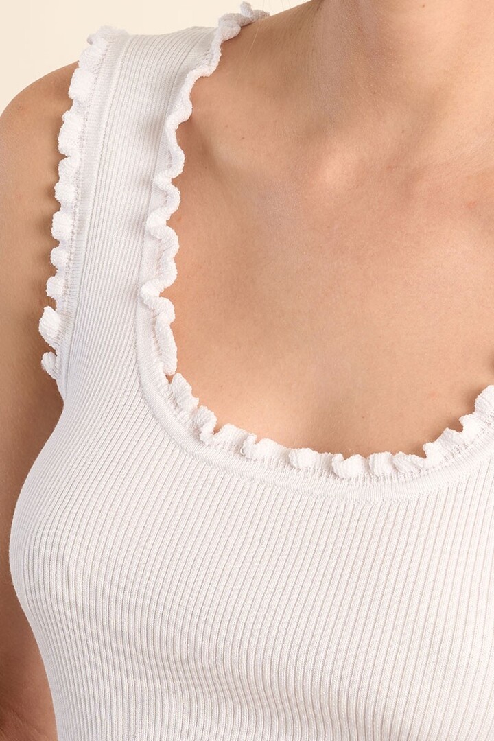 Ribbed tank top Off White