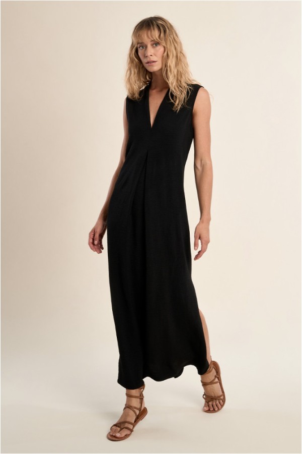 A-line maxi dress Black