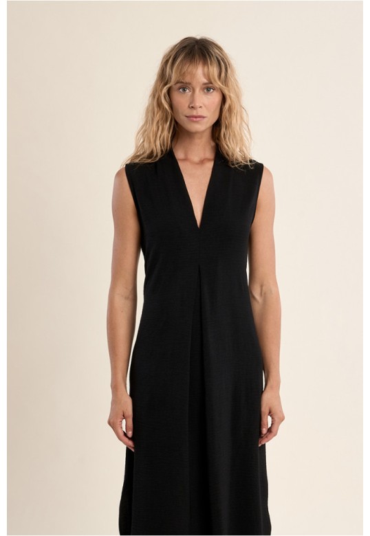 A-line maxi dress Black