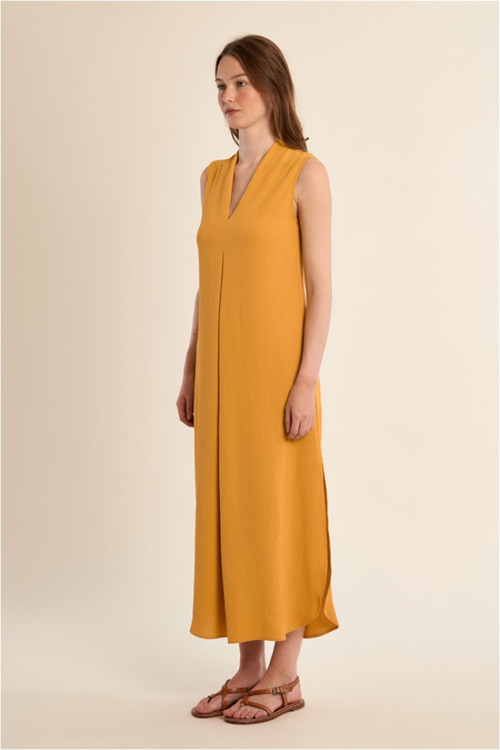 A-line maxi dress Mango Yellow