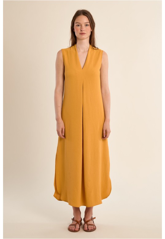 A-line maxi dress Mango Yellow
