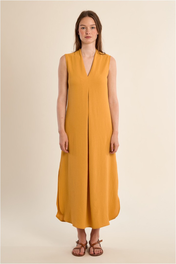 A-line maxi dress Mango Yellow