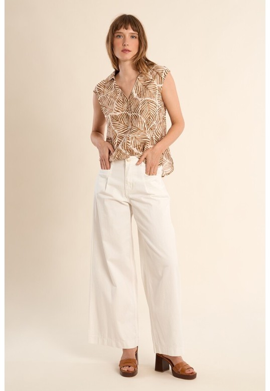 Printed blouse Camel Mathilde