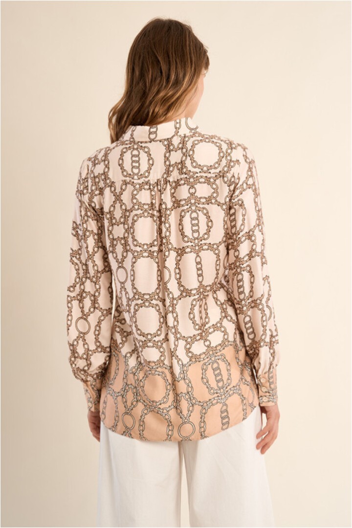 Printed shirt, satin effect Offwhite Diane