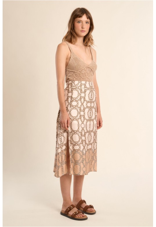 Printed midi skirt Offwhite Diane