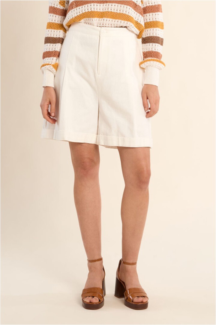 High-waisted shorts, paperbag Offwhite