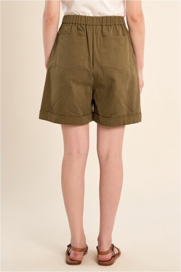 High-waisted shorts, paperbag Khaki