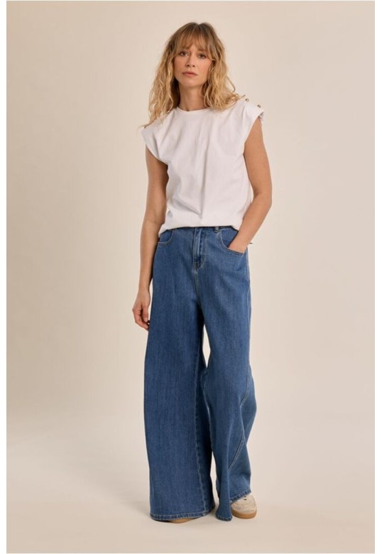 Epaulette T-shirt White