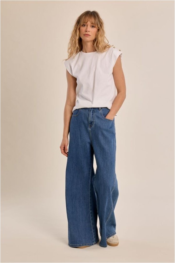 Epaulette T-shirt White