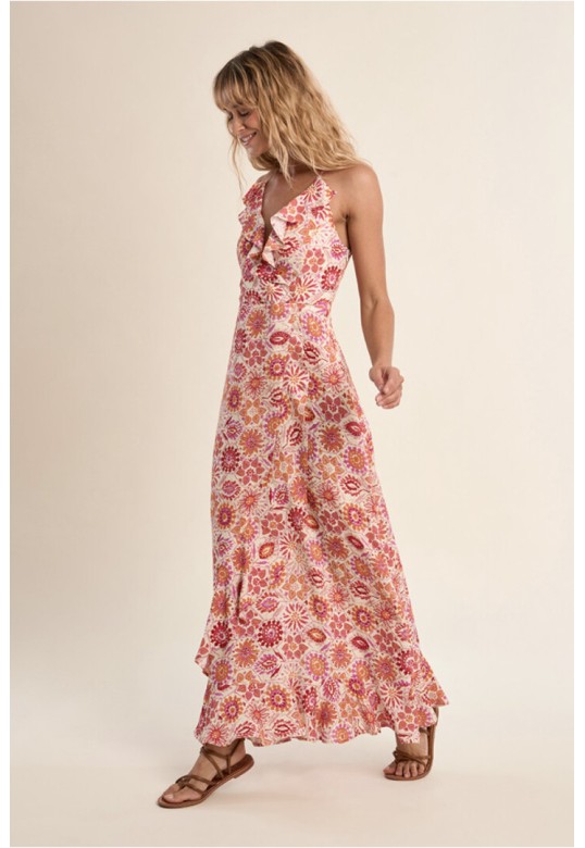 Long Dress Wallet, Printed Orange Melissa