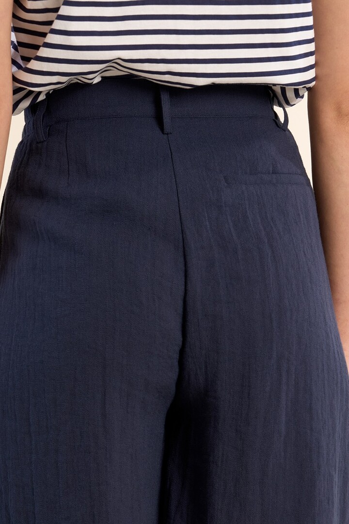 High Waisted Blazer Shorts Navy Blue