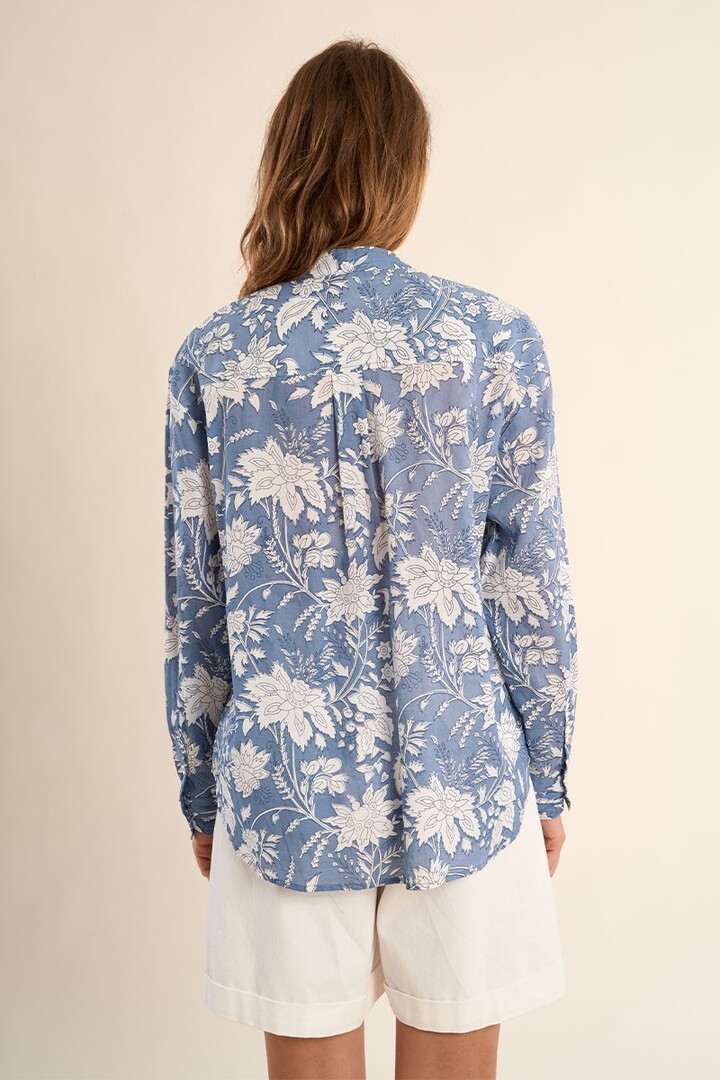 Oversized cotton shirt Blue Diviya