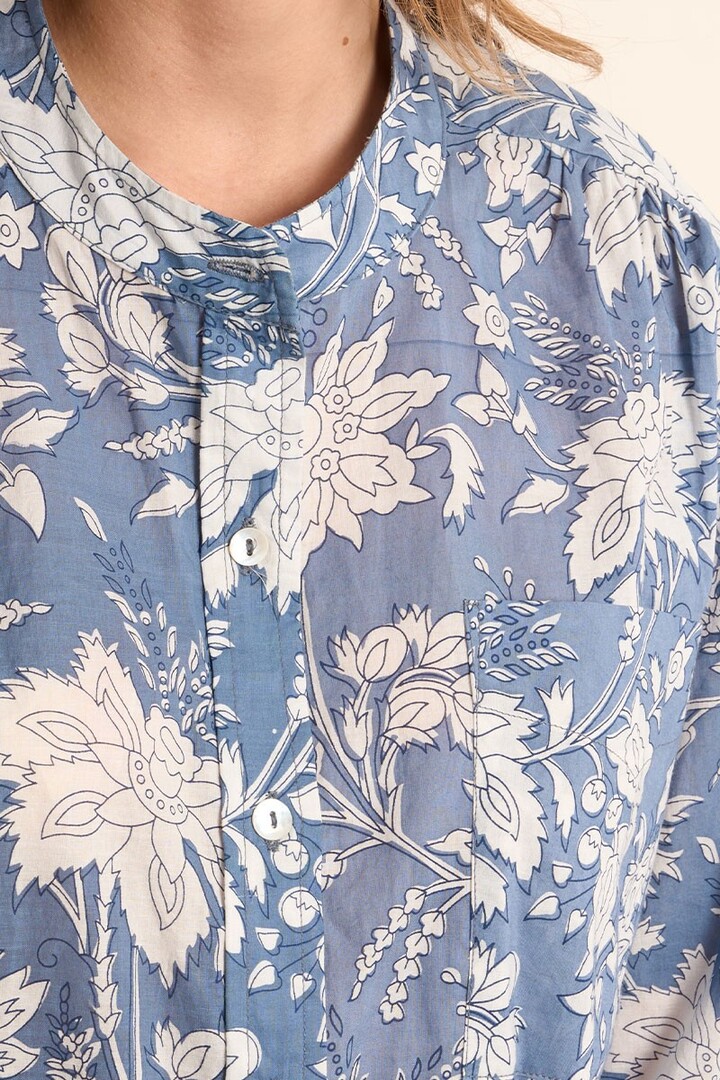 Oversized cotton shirt Blue Diviya