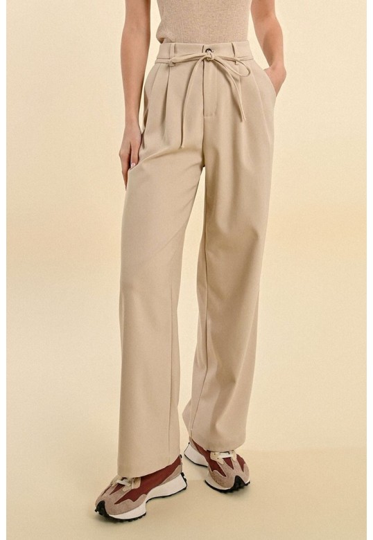 PLEATED PANTS CREAM