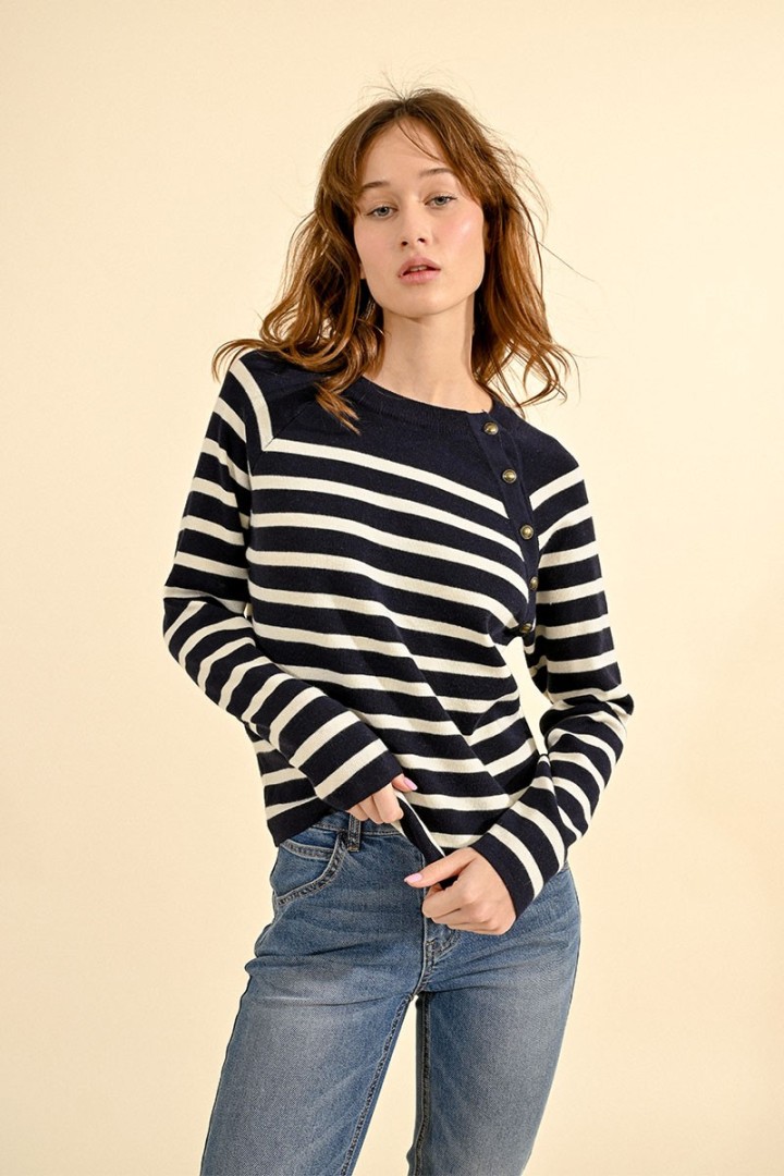 SAILOR SWEATER WITH WOOL NAVY BLUE