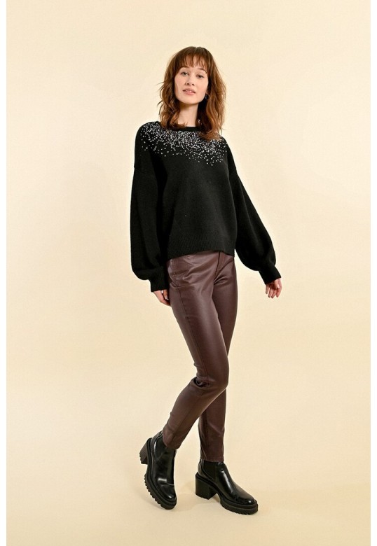 SWEATER WITH SEQUIN BLACK