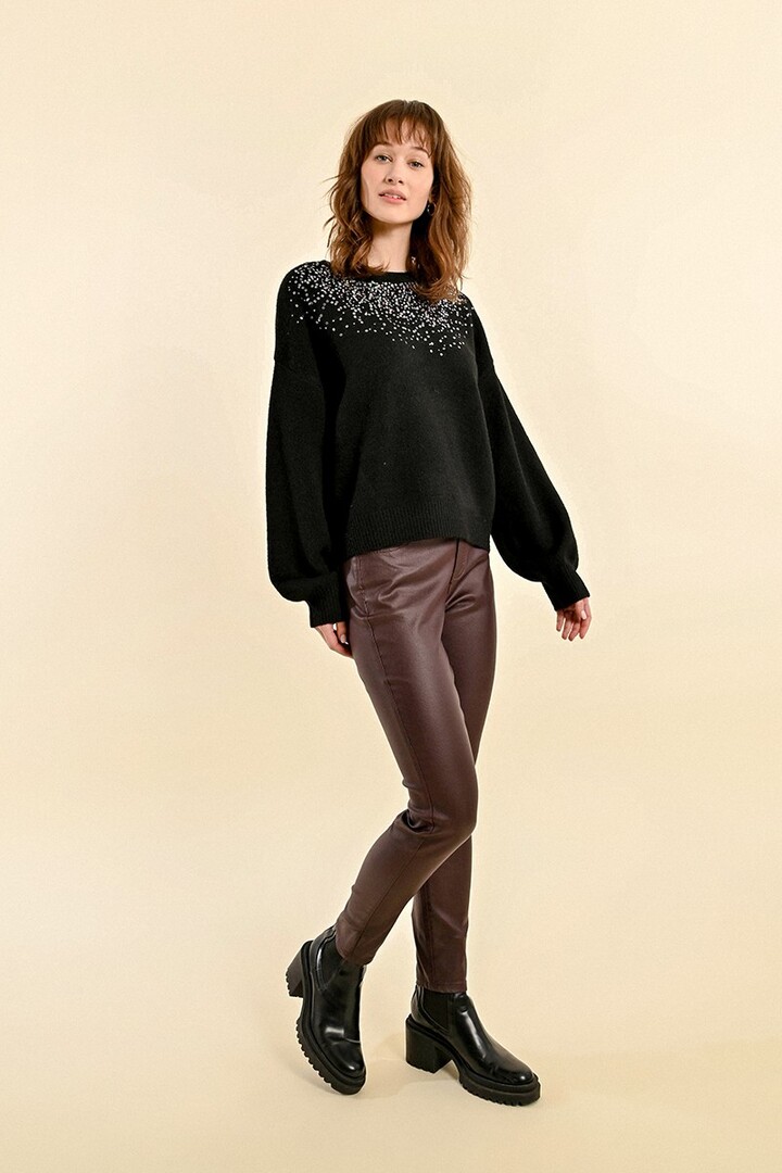 SWEATER WITH SEQUIN BLACK