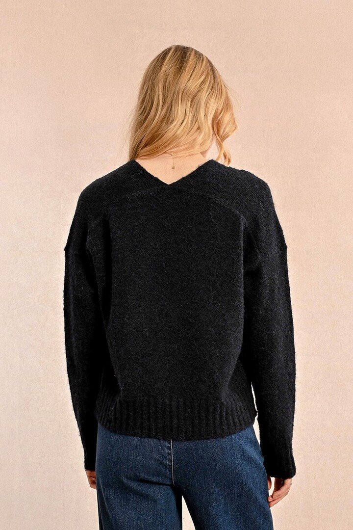 V-NECK SWEATER NAVY BLUE