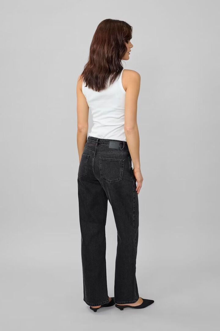05 THE LOUIS HIGH WIDE Black Retro Wash