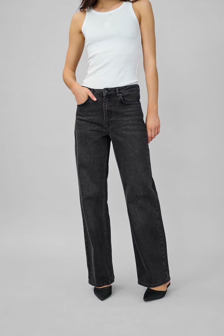 05 THE LOUIS HIGH WIDE Black Retro Wash