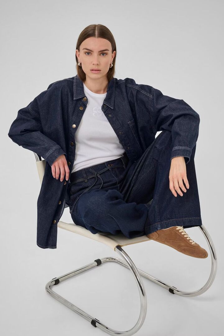 MaloMW Casual jacket Dark Blue Un-Wash