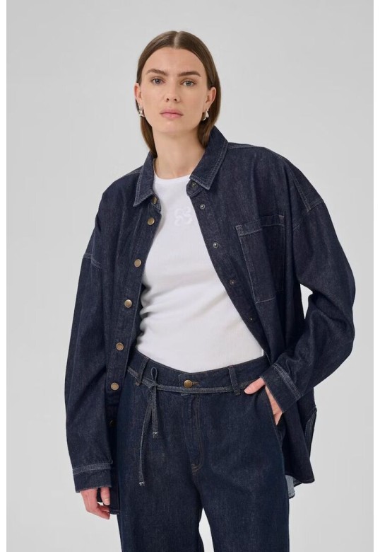 MaloMW Casual jacket Dark Blue Un-Wash