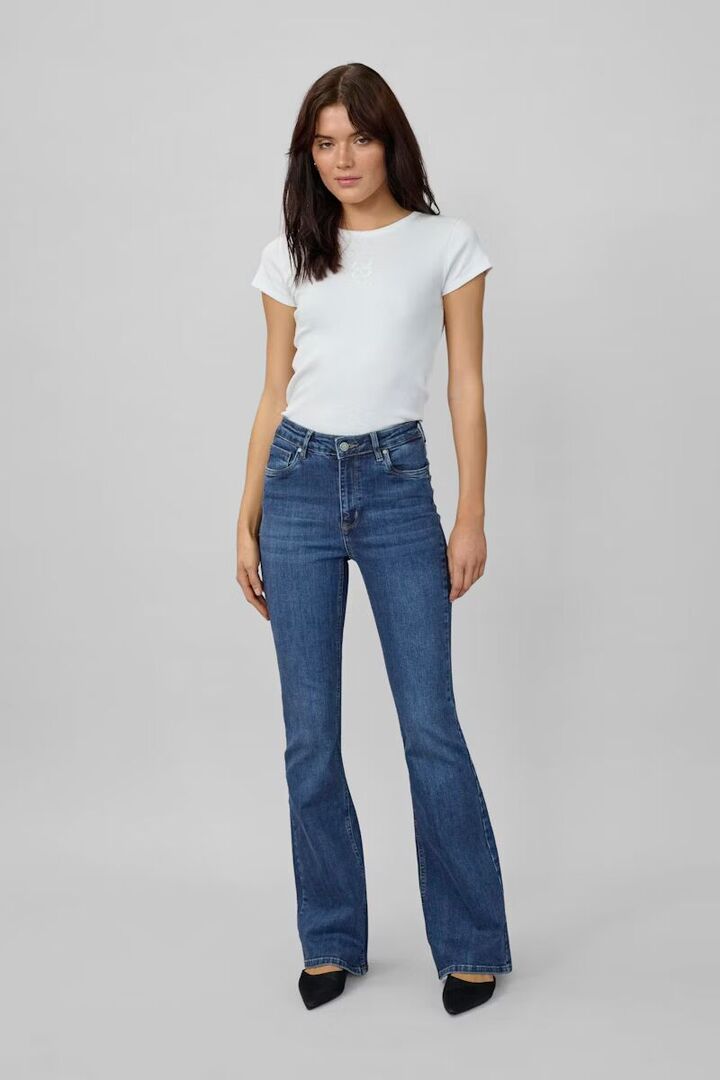 36 THE DEKOTA HIGH BOOTCUT  Medium Blue Wash