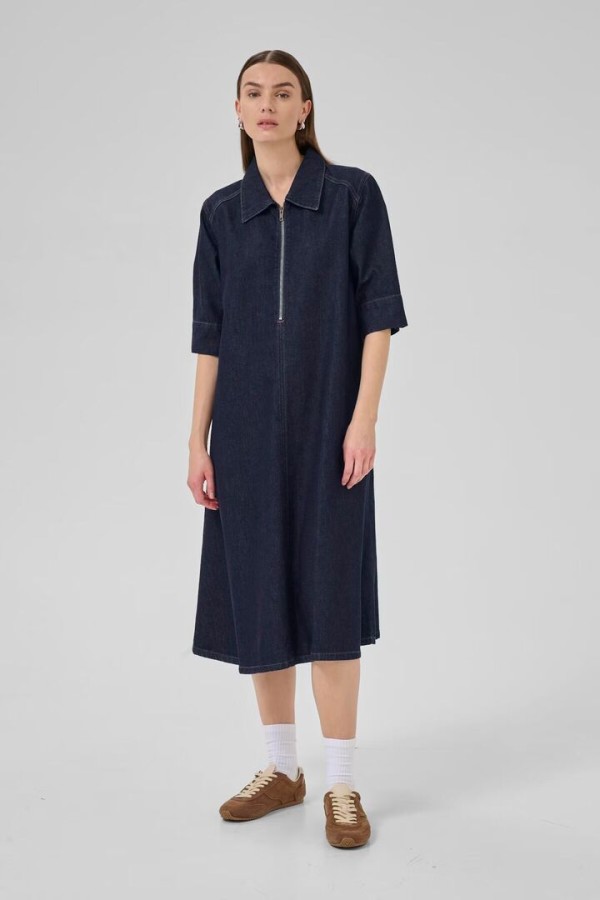 MaloMW Dress Dark Blue Un-Wash