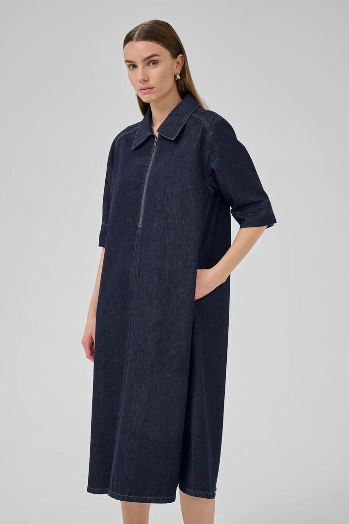 MaloMW Dress Dark Blue Un-Wash