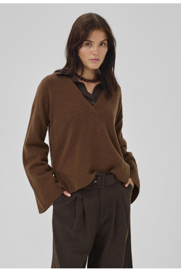 HuxiMW Pullover Tobacco Brown