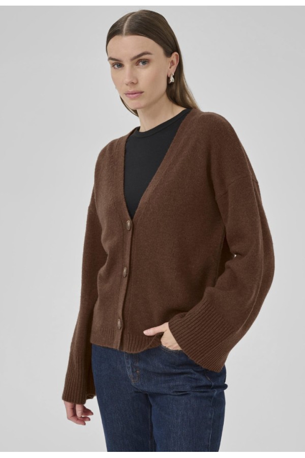 HuxiMW Cardigan Tobacco Brown