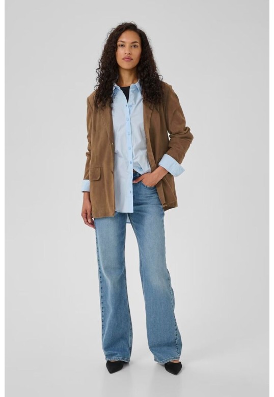 TaraMW Suede Blazer Cognac