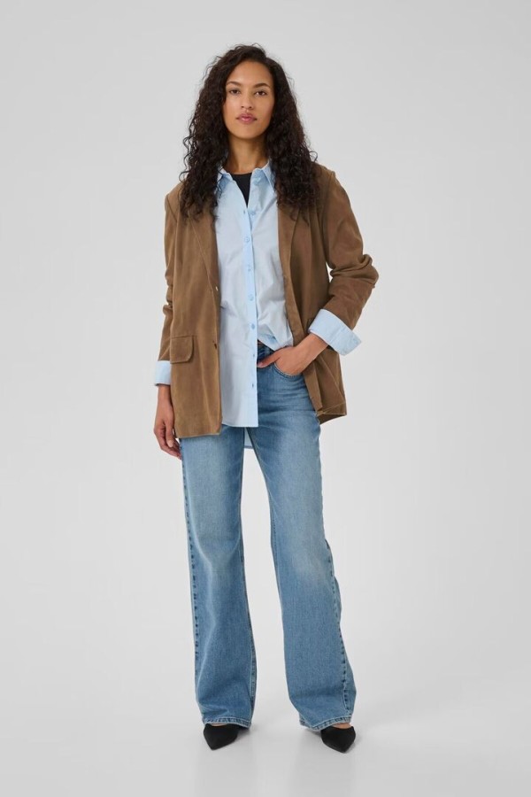 TaraMW Suede Blazer Cognac