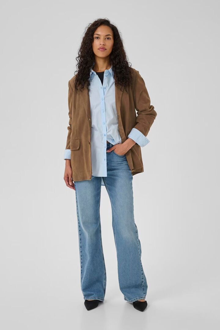 TaraMW Suede Blazer Cognac