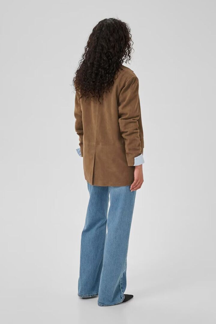 TaraMW Suede Blazer Cognac