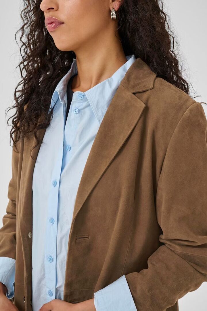 TaraMW Suede Blazer Cognac