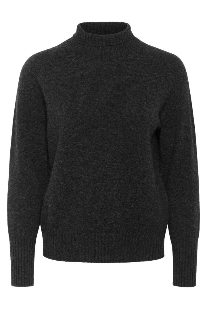 MWTracy High Neck pullover Dark Grey Melange