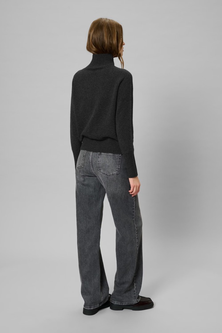 MWTracy High Neck pullover Dark Grey Melange