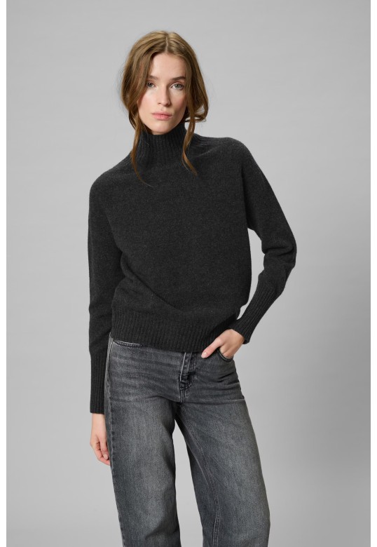 MWTracy High Neck pullover Dark Grey Melange