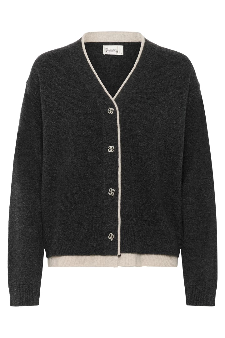 MWTracy Cardigan Dark Grey Melange