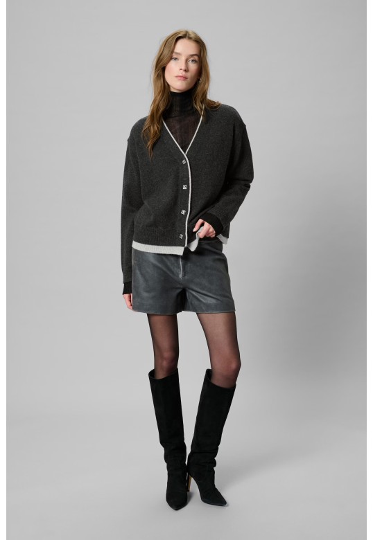 MWTracy Cardigan Dark Grey Melange