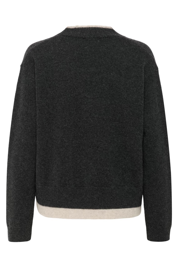 MWTracy Cardigan Dark Grey Melange