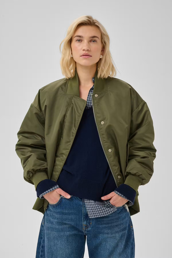 HelgaMW Reversible bomber jacket Olive Night
