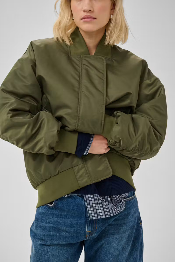 HelgaMW Reversible bomber jacket Olive Night