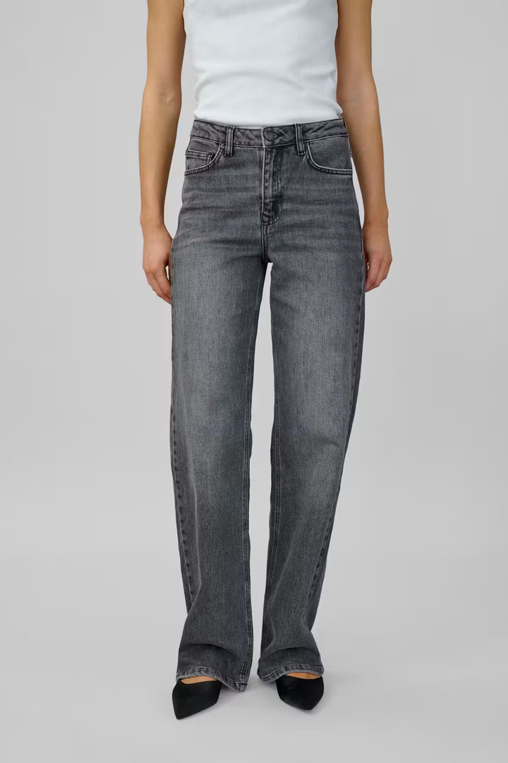 05 THE LOUIS HIGH WIDE JEANS Dark Grey Retro Wash