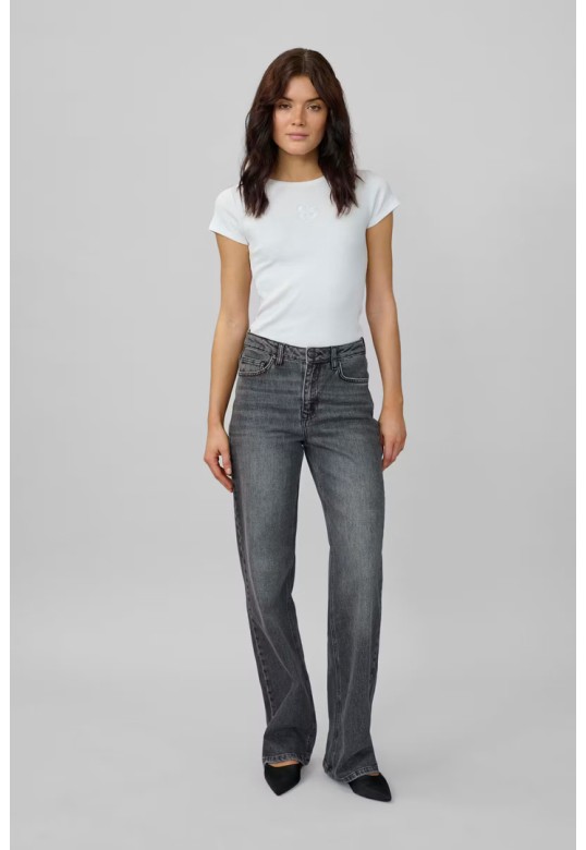 05 THE LOUIS HIGH WIDE JEANS Dark Grey Retro Wash