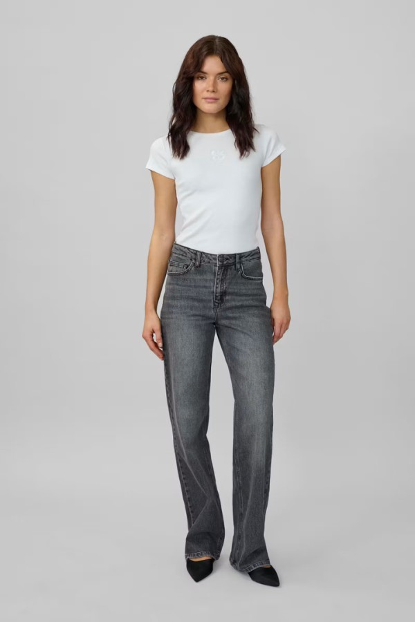 05 THE LOUIS HIGH WIDE JEANS Dark Grey Retro Wash